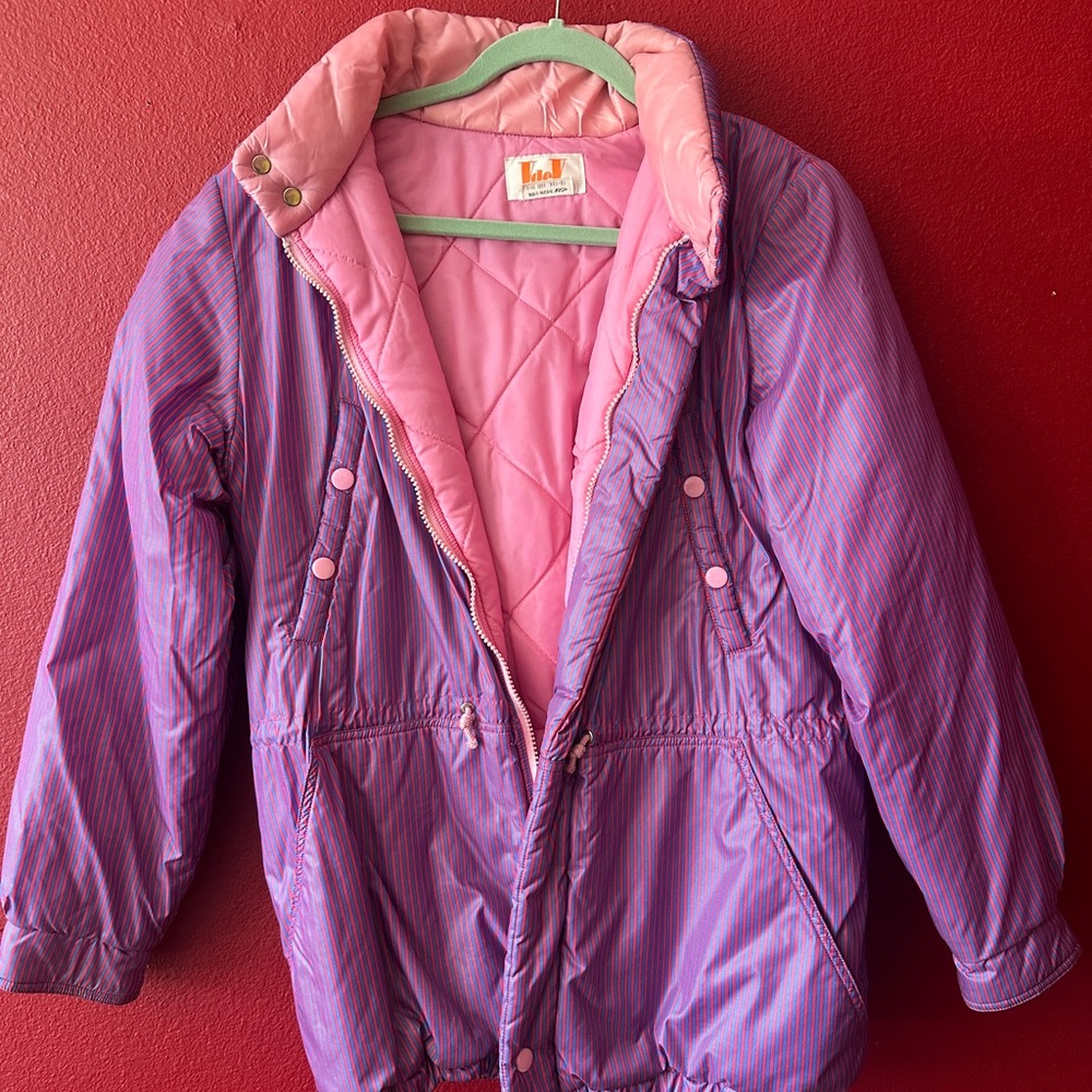 Descente Pink and Purple Puffer Jacket